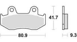 SBS - PLACUTE FRANA SCOOTER MAXI SINTER - 125MS