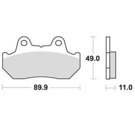 SBS - PLACUTE FRANA SCOOTER CERAMIC - 160HF