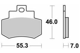 SBS - PLACUTE FRANA SCOOTER CERAMIC - 172HF = 776HF