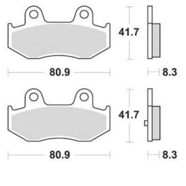 SBS - PLACUTE FRANA SCOOTER MAXI CARBONTECH - 174CT
