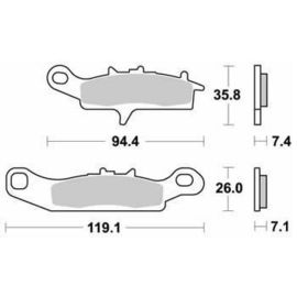 SBS - PLACUTE FRANA OFFROAD SINTER - 798SI