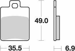 SBS - PLACUTE FRANA SCOOTER MAXI CARBONTECH - 142CT