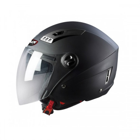 PILOT - Casca Open-face KIRON 3 (cu ochelari soare) - negru mat, L