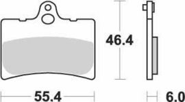 SBS - PLACUTE FRANA SCOOTER CERAMIC - 126HF = 672HF