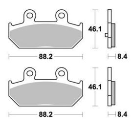 SBS - PLACUTE FRANA SCOOTER MAXI CARBONTECH - 182CT