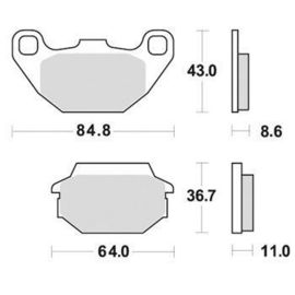 SBS - PLACUTE FRANA SCOOTER MAXI SINTER - 154MS