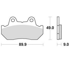 SBS - PLACUTE FRANA SCOOTER CERAMIC - 127HF