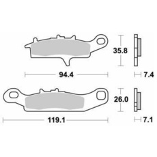 SBS - PLACUTE FRANA OFFROAD SINTER - 801SI