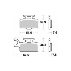 SBS - PLACUTE FRANA RACING OFFROAD SINTER - 752RSI