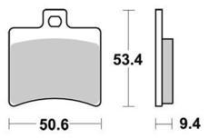 SBS - PLACUTE FRANA SCOOTER MAXI CARBONTECH - 152CT