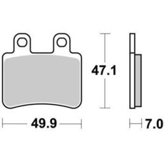 SBS - PLACUTE FRANA SCOOTER MAXI CARBONTECH - 167CT