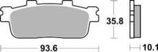SBS - PLACUTE FRANA SCOOTER MAXI CARBONTECH - 201CT
