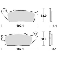 SBS - PLACUTE FRANA SCOOTER MAXI SINTER - 183MS