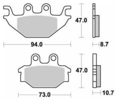SBS - PLACUTE FRANA OFFROAD SINTER - 810SI