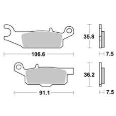 SBS - PLACUTE FRANA OFFROAD SINTER - 849SI