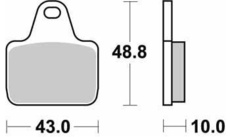 SBS - PLACUTE FRANA RACING DUAL CARBON - 805DC