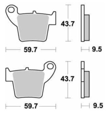 SBS - PLACUTE FRANA RACING OFFROAD SINTER - 777RSI