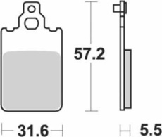 SBS - PLACUTE FRANA SCOOTER CERAMIC - 109HF = 607HF