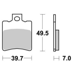 SBS - PLACUTE FRANA SCOOTER MAXI CARBONTECH - 143CT