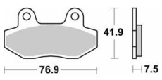 SBS - PLACUTE FRANA SCOOTER MAXI CARBONTECH - 200CT