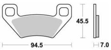 SBS - PLACUTE FRANA ATV SINTER - 822ATS