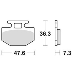 SBS - PLACUTE FRANA SCOOTER MAXI CARBONTECH - 112CT