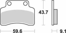 SBS - PLACUTE FRANA SCOOTER MAXI CARBONTECH - 141CT