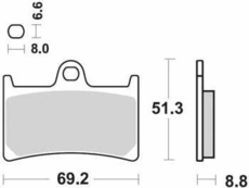 SBS - PLACUTE FRANA SCOOTER MAXI CARBONTECH - 198CT
