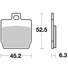 SBS - PLACUTE FRANA SCOOTER MAXI SINTER - 146MS
