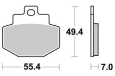 SBS - PLACUTE FRANA SCOOTER MAXI SINTER - 166MS