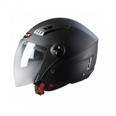 PILOT - Casca Open-face KIRON 3 (cu ochelari soare) - negru mat, XS