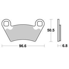 SBS - PLACUTE FRANA ATV SINTER - 800ATS