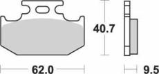 SBS - PLACUTE FRANA OFFROAD SINTER - 648SI