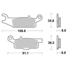 SBS - PLACUTE FRANA OFFROAD SINTER - 851SI