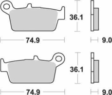 SBS - PLACUTE FRANA SCOOTER CERAMIC - 121HF = 690HF