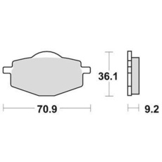 SBS - PLACUTE FRANA SCOOTER MAXI CARBONTECH - 107CT