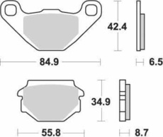SBS - PLACUTE FRANA SCOOTER MAXI CARBONTECH - 113CT