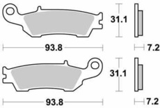 SBS - PLACUTE FRANA OFFROAD CARBON SILVER - 840CS