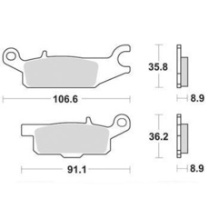 SBS - PLACUTE FRANA OFFROAD SINTER - 852SI