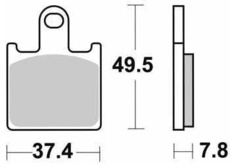 SBS - PLACUTE FRANA RACING DUAL CARBON - 838DC