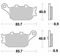 SBS - PLACUTE FRANA SCOOTER CERAMIC - 158HF = 753HF