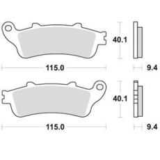 SBS - PLACUTE FRANA SCOOTER MAXI CARBONTECH - 147CT