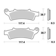 SBS - PLACUTE FRANA SCOOTER MAXI CARBONTECH - 159CT