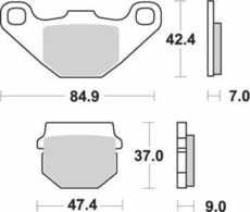 SBS - PLACUTE FRANA OFFROAD SINTER - 544SI