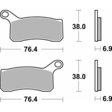 SBS - PLACUTE FRANA OFFROAD SINTER - 866SI