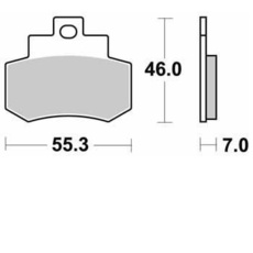 SBS - PLACUTE FRANA SCOOTER MAXI CARBONTECH - 172CT