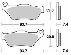SBS - PLACUTE FRANA SCOOTER MAXI CARBONTECH - 194CT