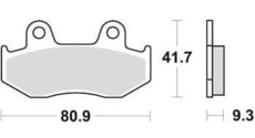 SBS - PLACUTE FRANA SCOOTER MAXI SINTER - 125MS