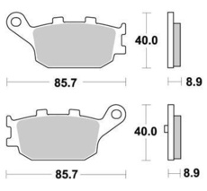 SBS - PLACUTE FRANA SCOOTER MAXI SINTER - 158MS