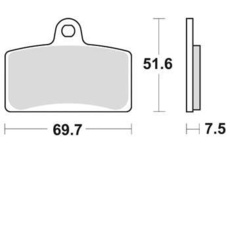 SBS - PLACUTE FRANA SCOOTER MAXI SINTER - 189MS